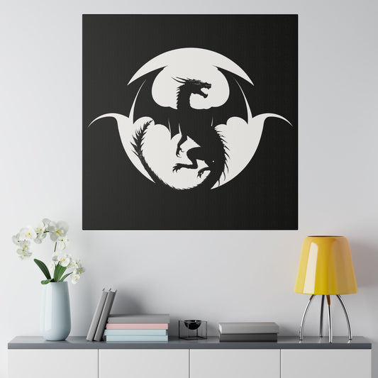 "Eclipse Enigma" - Silhouette of a dragon on the moon