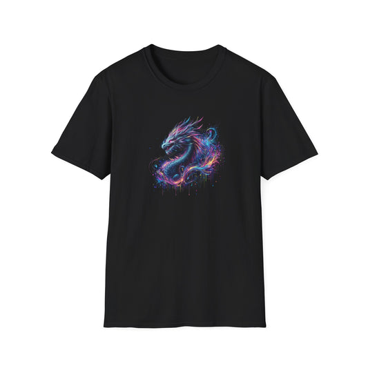 Astral dragon unisex t - shirt - cotton comfort & cosmic vibrance black / s