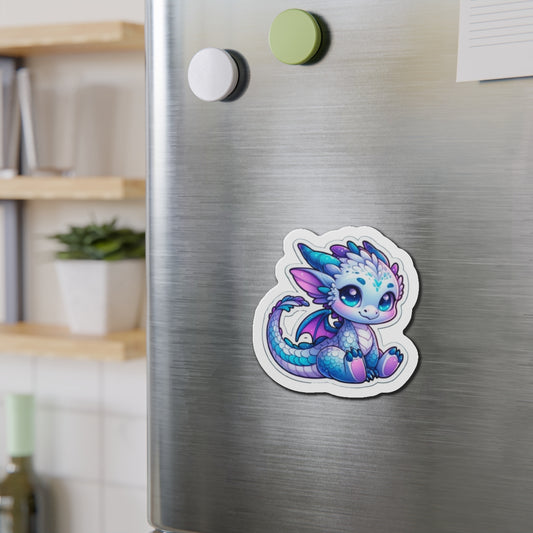 Charming dragon die - cut fridge magnet - enchanting kitchen decor | durable vinyl 4’ 