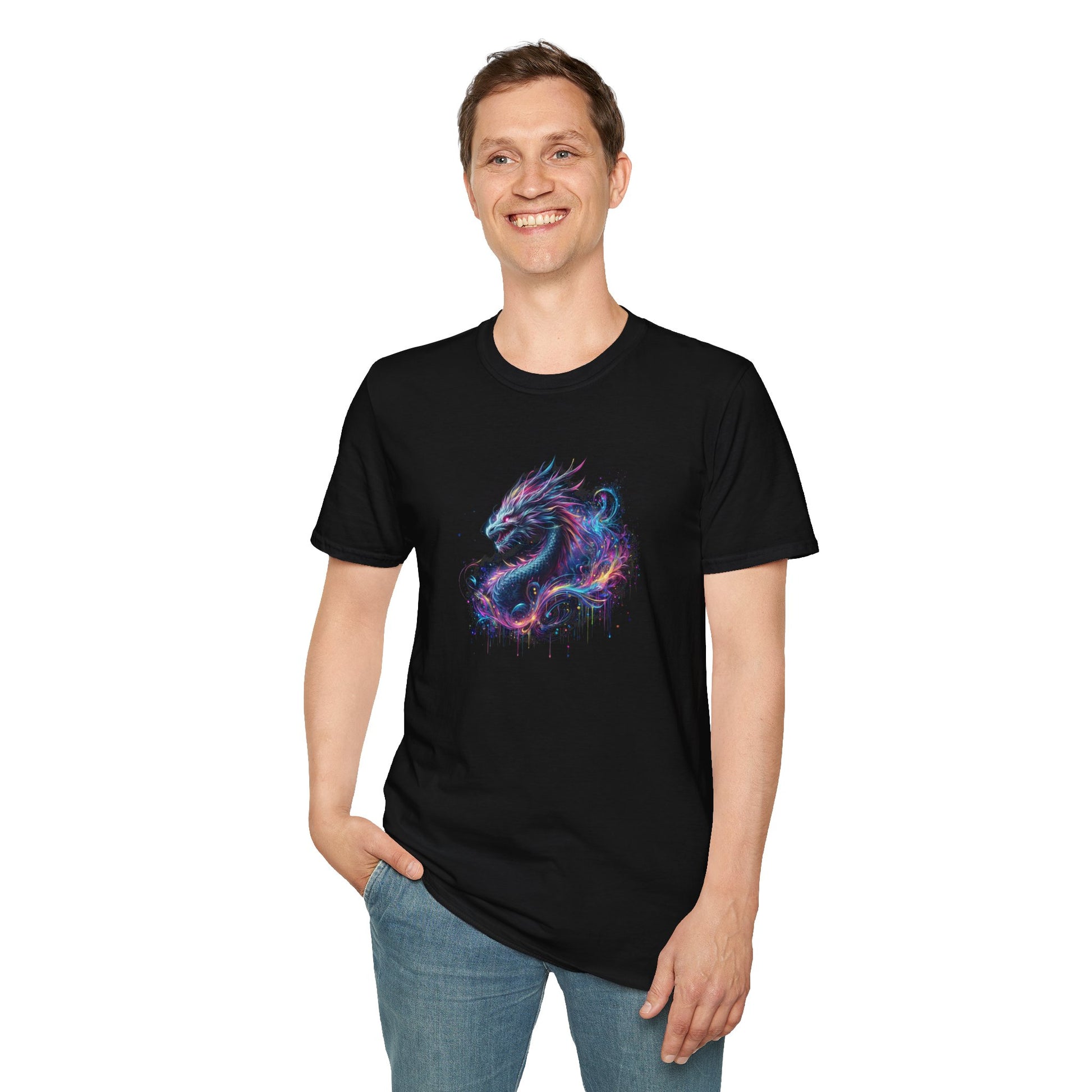 Astral dragon unisex t - shirt - cotton comfort & cosmic vibrance