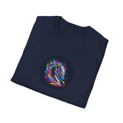 Cosmic dragon unisex t - shirt - stellar comfort in cotton navy / xs